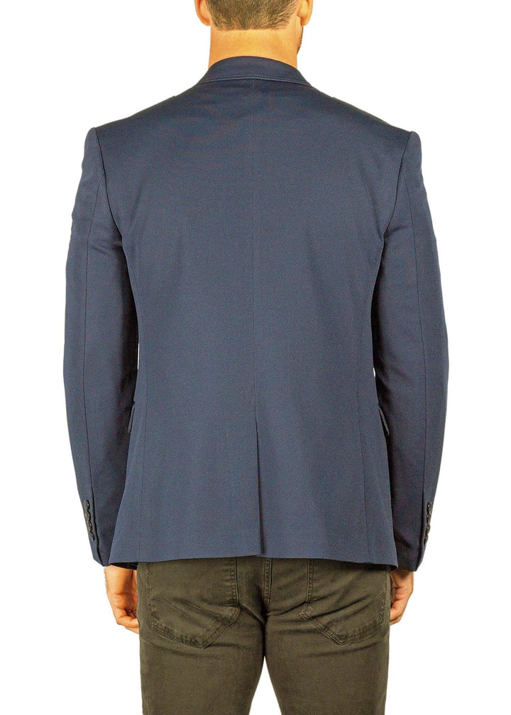 BESPOKE - Navy Embroidered Patch Evening Blazer - 174111 - www.bespokemoda.com