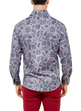 Men's Abstract Paisley Long Sleeve Button Up