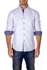Men's Light Lilac Long Sleeve Button Up