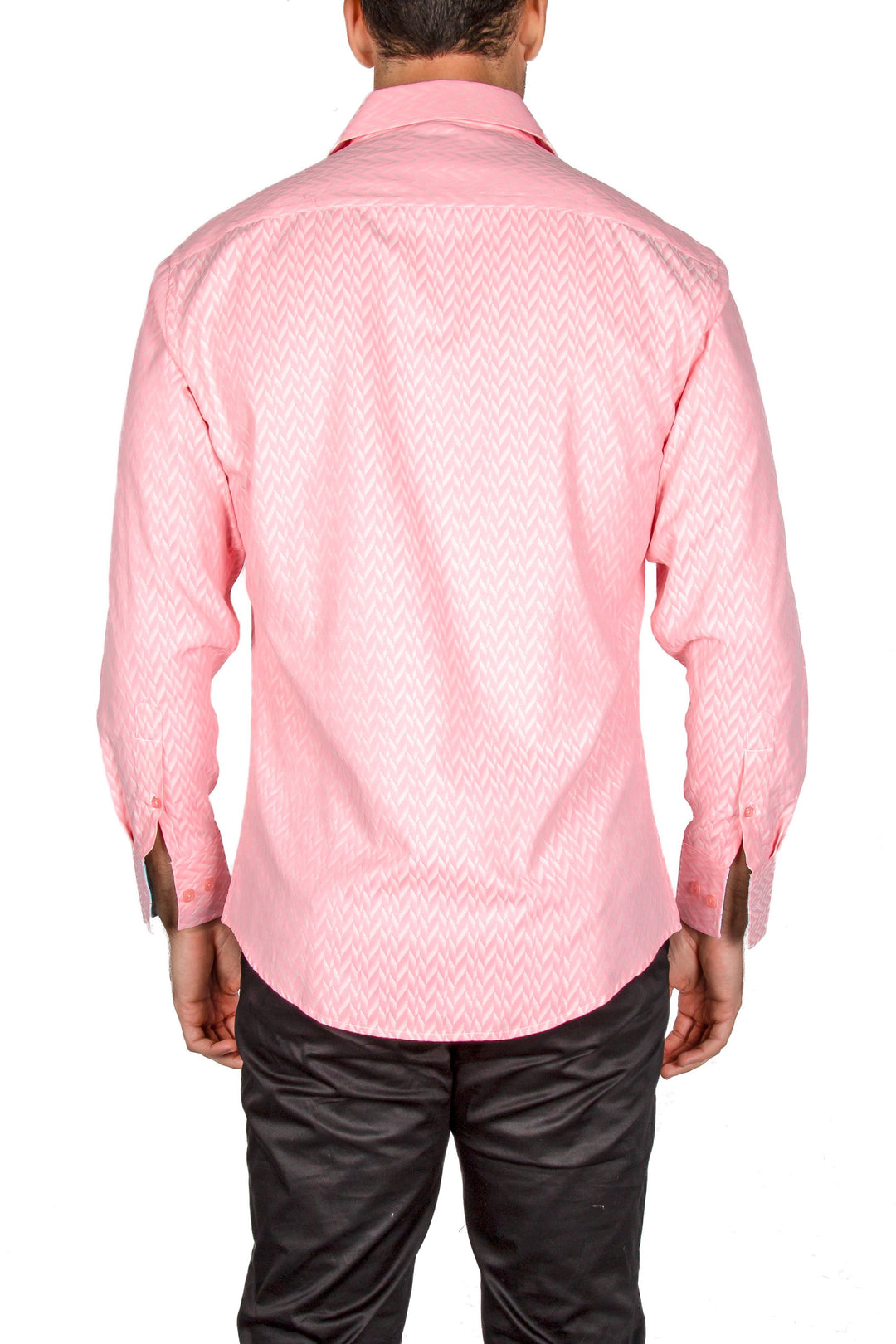 BESPOKE - Mens PINK Long Sleeve Dress Shirt - Modern Fit - 182273 BESPOKE - Mens PINK Long Sleeve Dress Shirt - Modern Fit - 182273