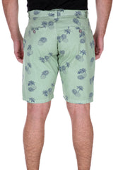 Pineapple Print Cotton Shorts Green
