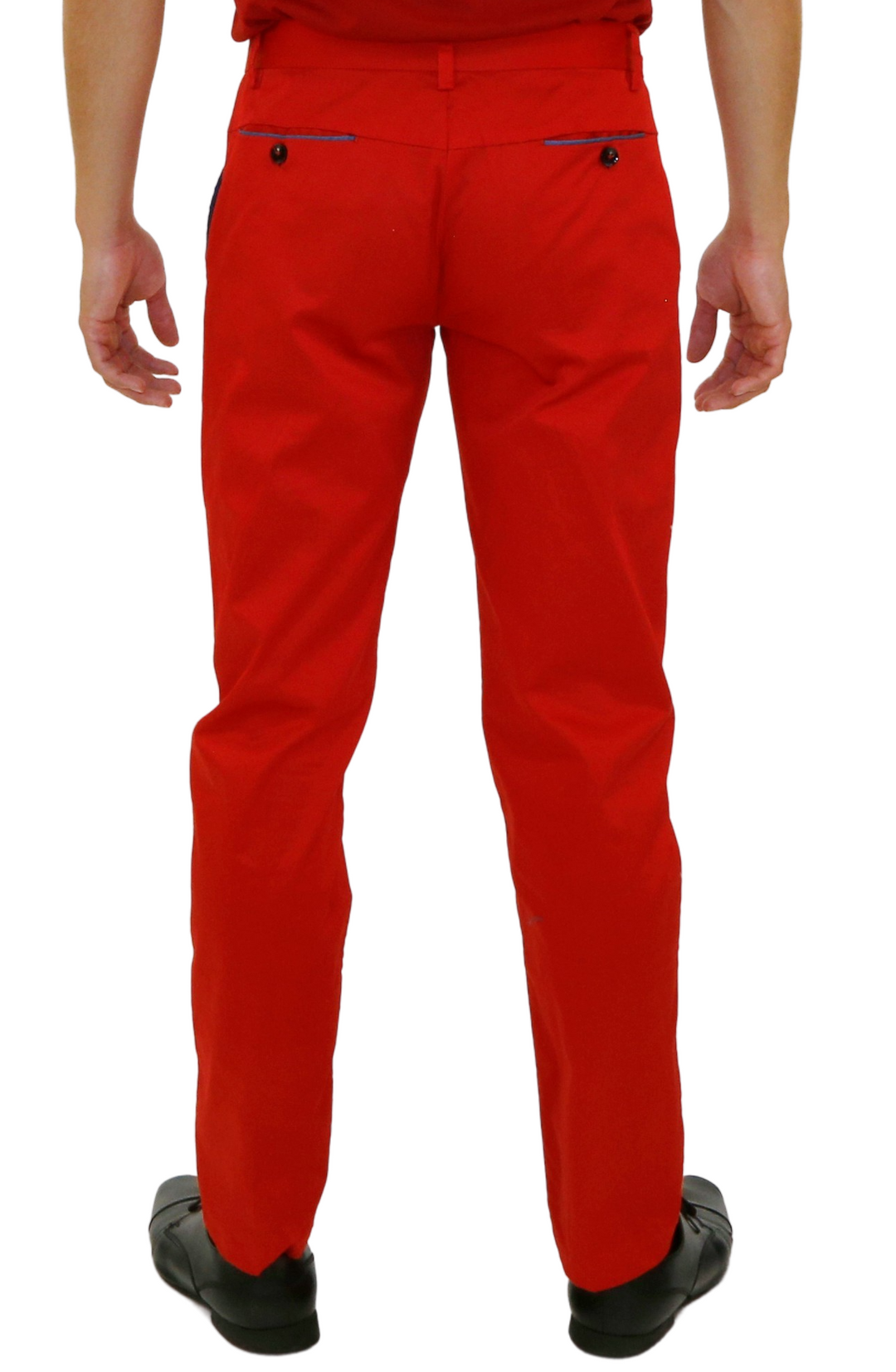 mens orange dress pants BESPOKE - RED Pants for Men - 183122