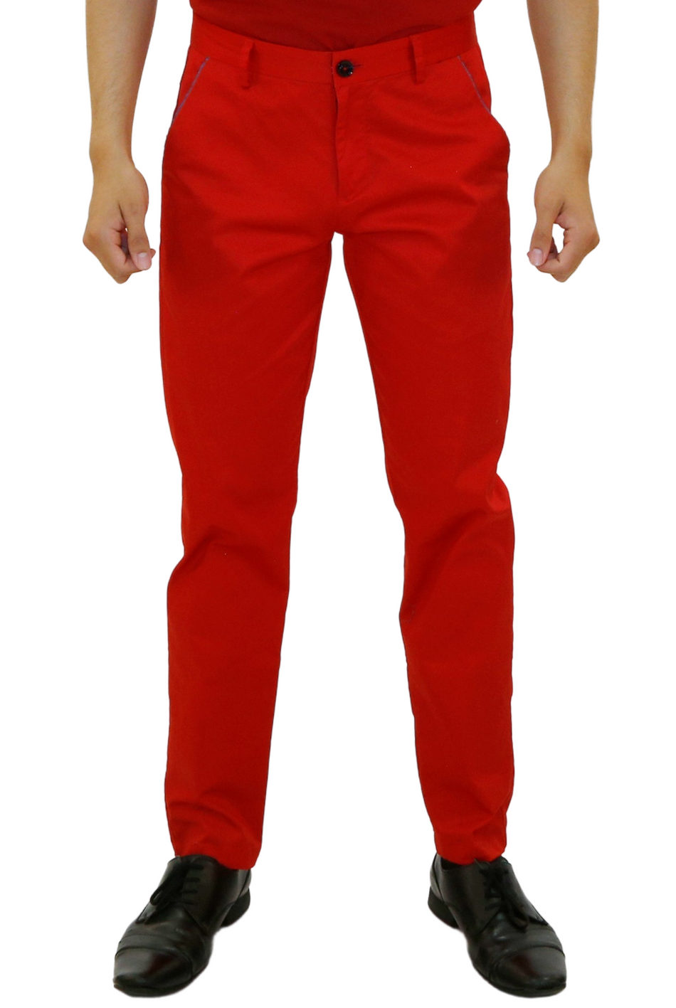 BESPOKE - Red Pants for Men - 183122 - www.– BESPOKE MODA