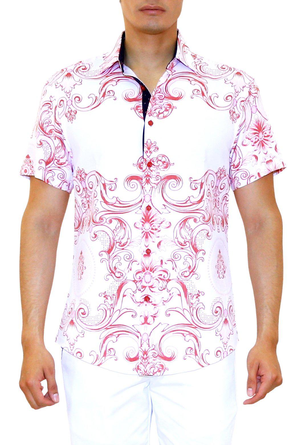 mens pink dress shirt short sleeve All-over Stretch S/S Button-down Dress Shirt - Izod Sportswear