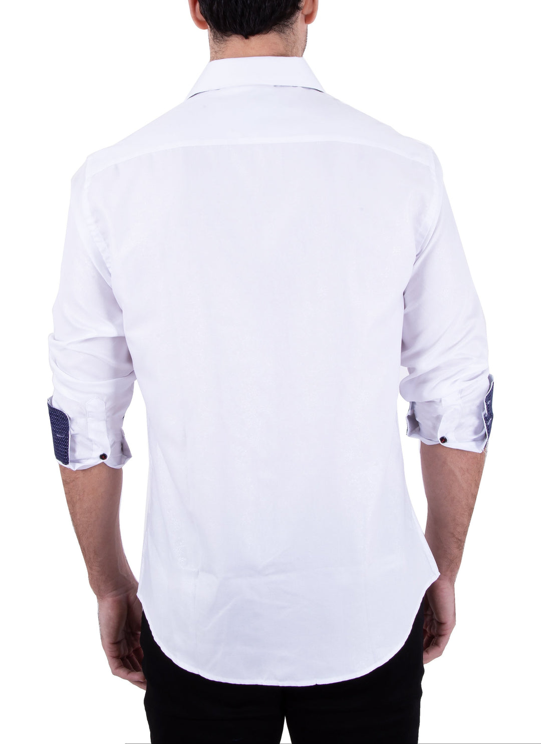 192223  - Men's White Button Up Long Sleeve Dress Shirt