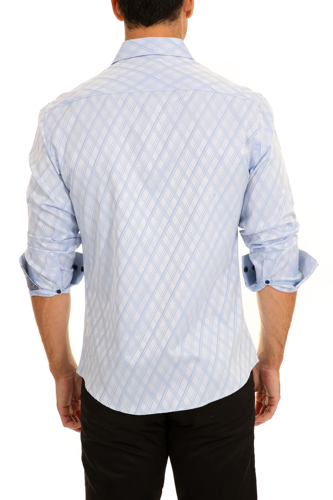 diamond pattern dress shirt Cuadra Brown & Blue Diamond Motif Shirt Men