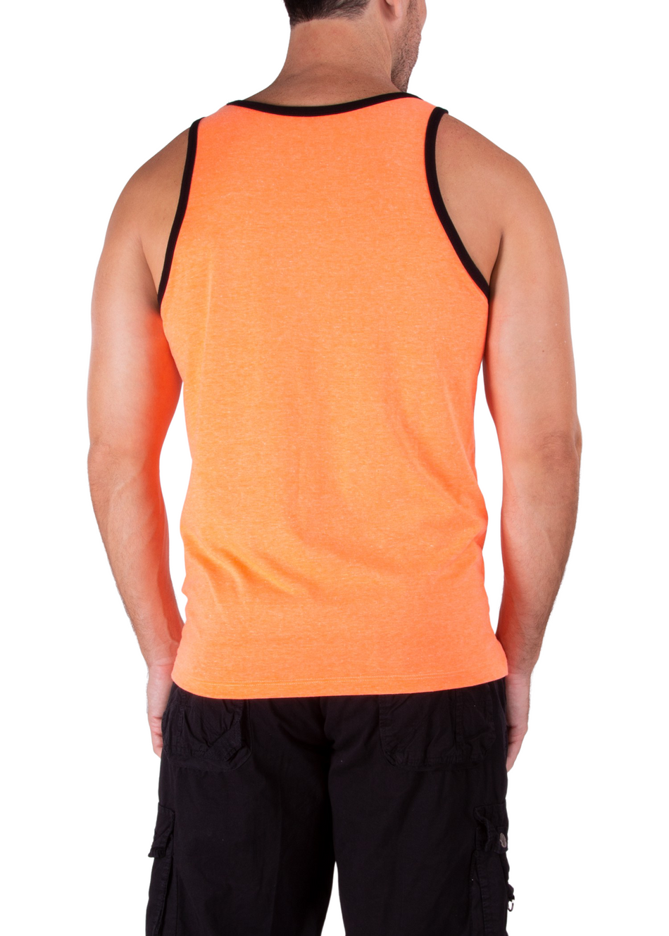 Men's Essentials Cotton Tank Top Neon Orange