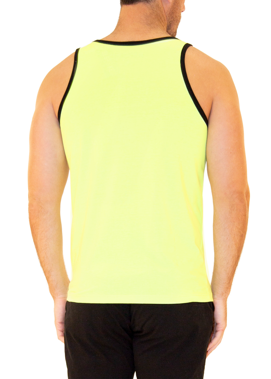 Men's Essentials Cotton Tank Top Neon Yellow