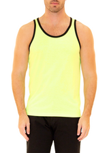 Men's Essentials Cotton Tank Top Neon Yellow