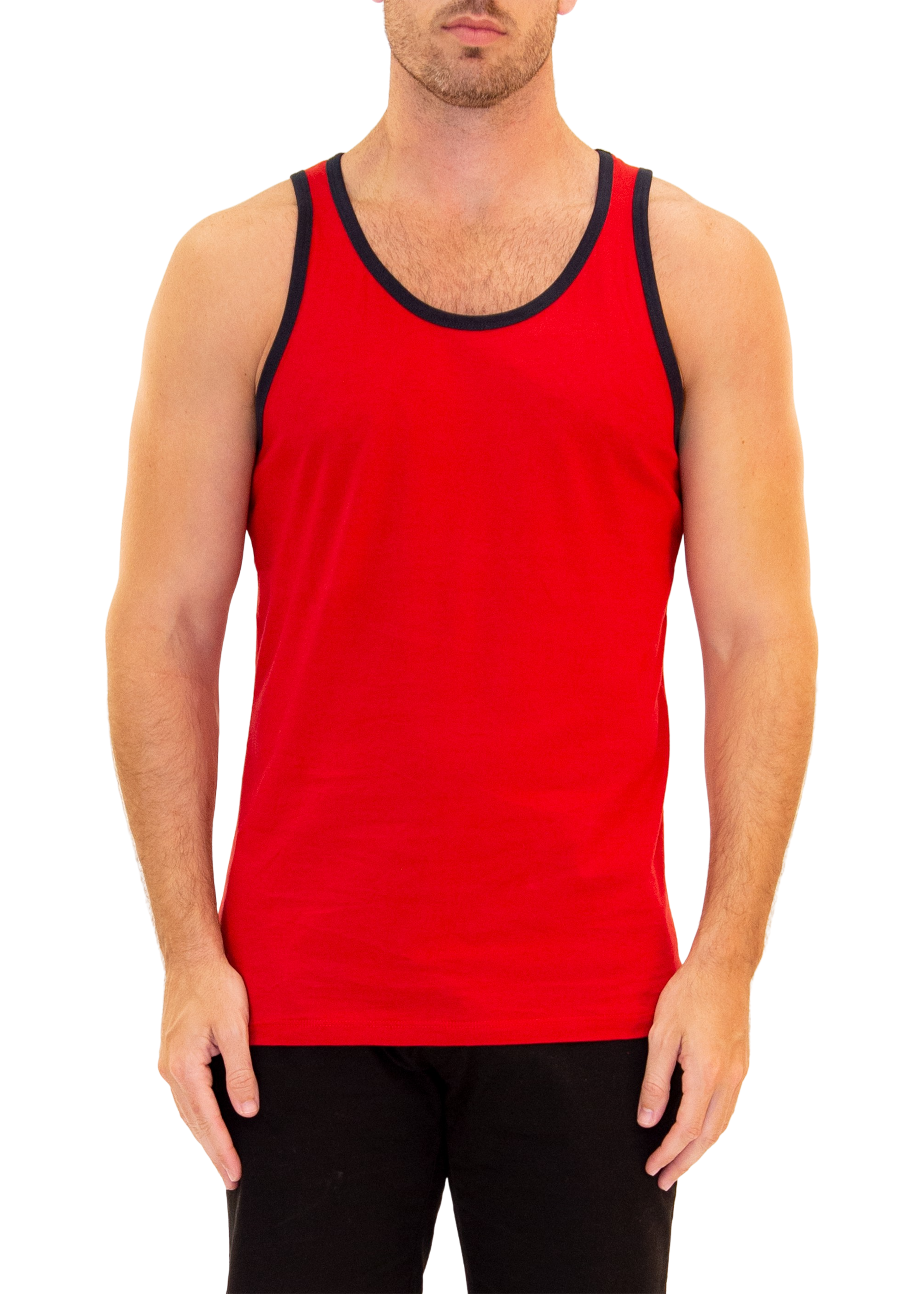 Men's Essentials Cotton Tank Top Red – BESPOKE MODA