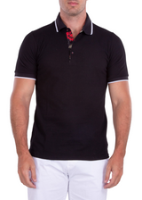 Men's Essentials Black Short Sleeve Polo Shirt