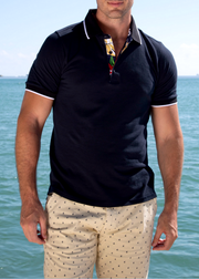 Men's Essentials Navy Short Sleeve Polo Shirt