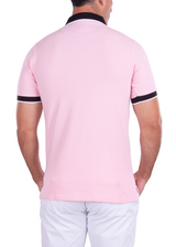 Men's Essentials Pink Short Sleeve Polo Shirt