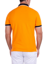 Men's Essentials Short Sleeve Polo Shirt Solid Orange