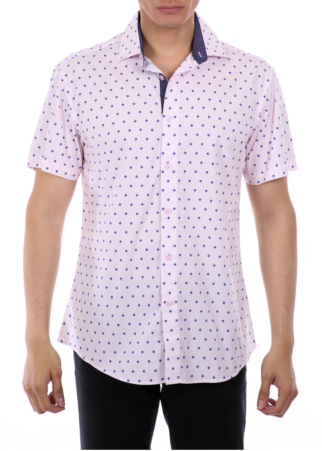 mens pink dress shirt short sleeve Halyard SS Dress Shirt