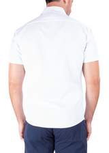 202135 - Men's White Button Up Short Sleeve Dress Shirt