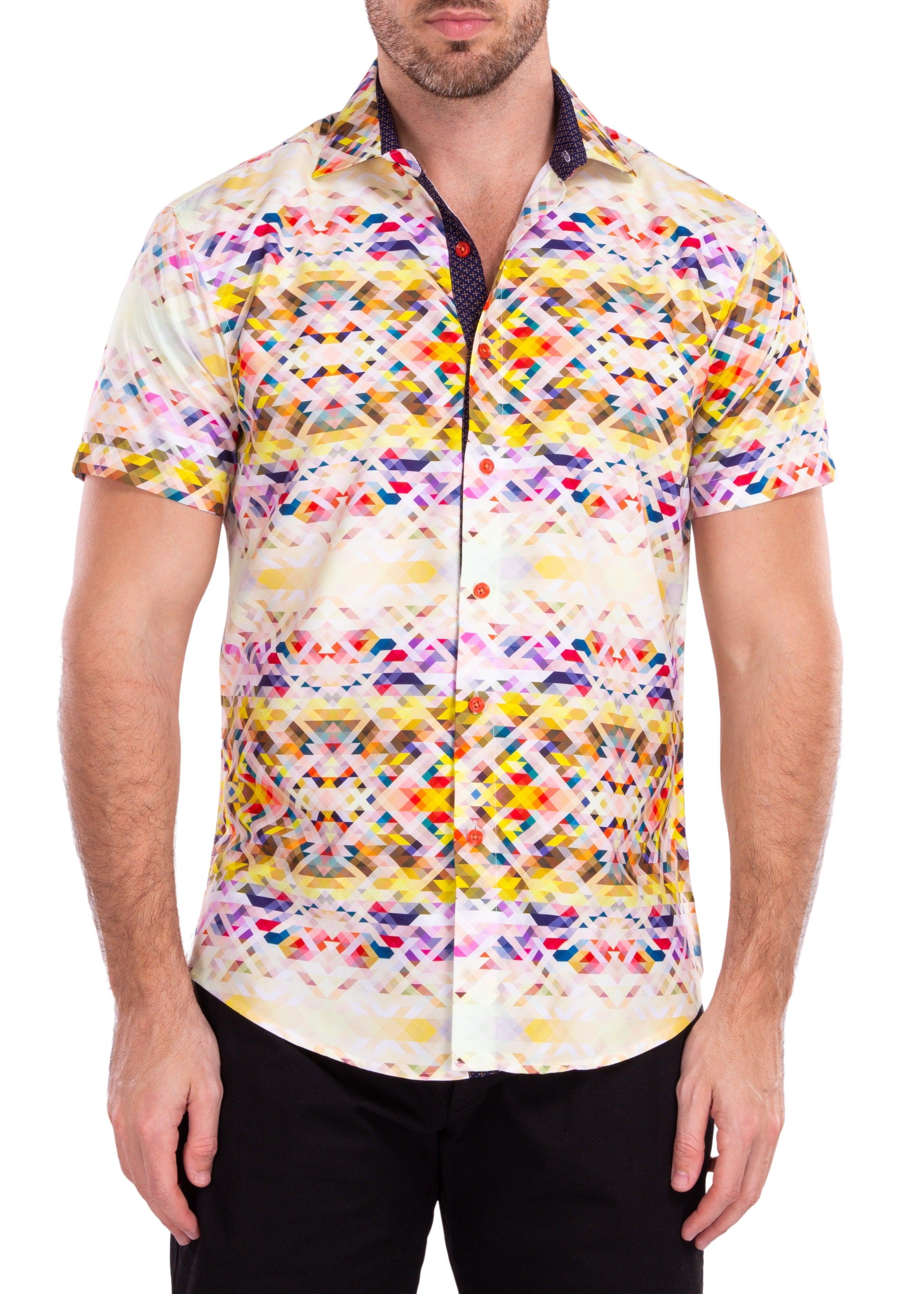 Men's Shirts Short Sleeve Floral Print Point Collar Hawaiian Shirt