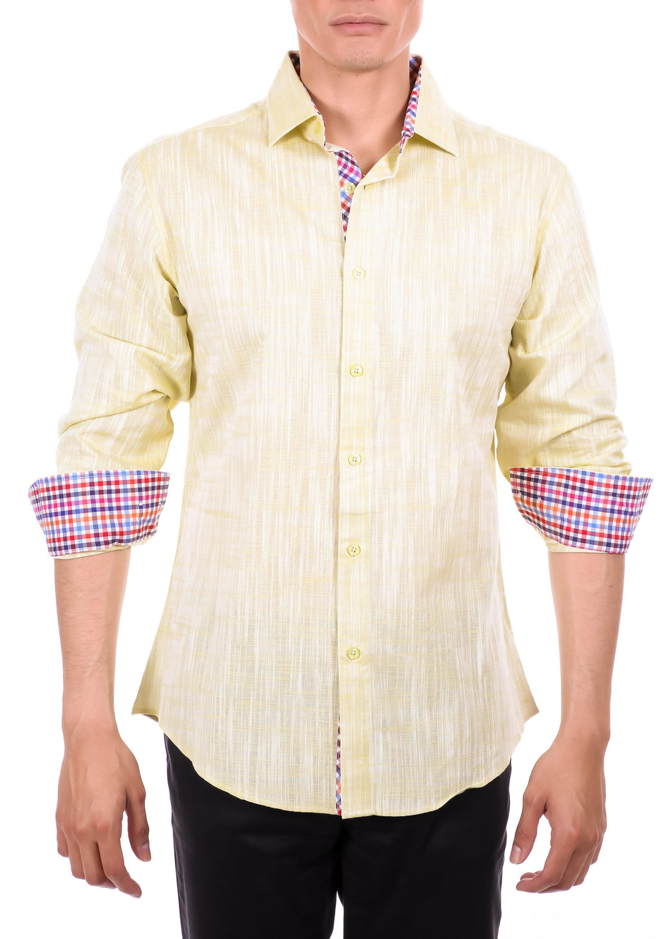 Men's Essentials Classic Solid Linen Long Sleeve