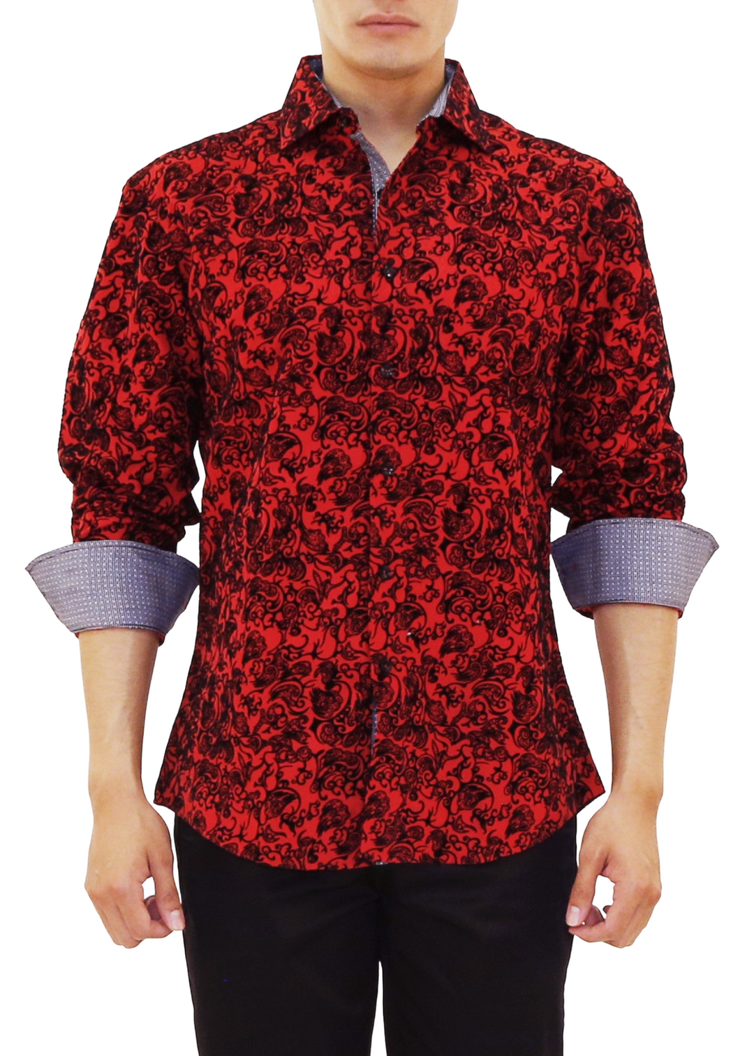 BESPOKE - Mens Red Long Sleeve Dress Shirt - Modern Fit - 202297 - www.bespokemoda.com BESPOKE MODA BESPOKE - Mens Red Long Sleeve Dress Shirt - Modern Fit - 202297 - www.bespokemoda.com BESPOKE MODA