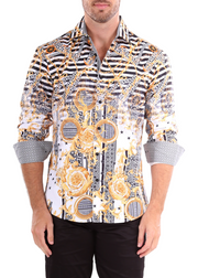 Egyptian Nights White Long Sleeve Dress Shirt