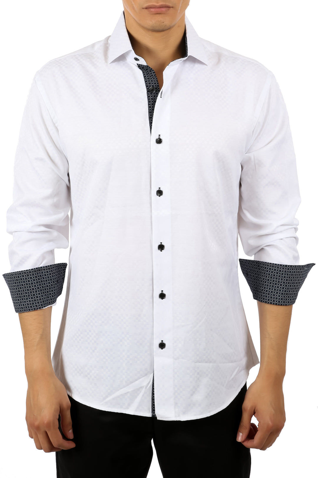 BESPOKE - Mens White Button Up Long Sleeve Dress Shirt - Modern Fit - 202432 - www.bespokemoda.com 3X / White BESPOKE - Mens White Button Up Long Sleeve Dress Shirt - Modern Fit - 202432 - www.bespokemoda.com 3X / White