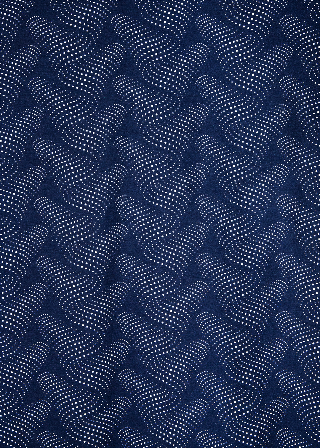 Navy Abstract Halftone Effect Dotted Wave Print Long Sleeve Dress Shirt