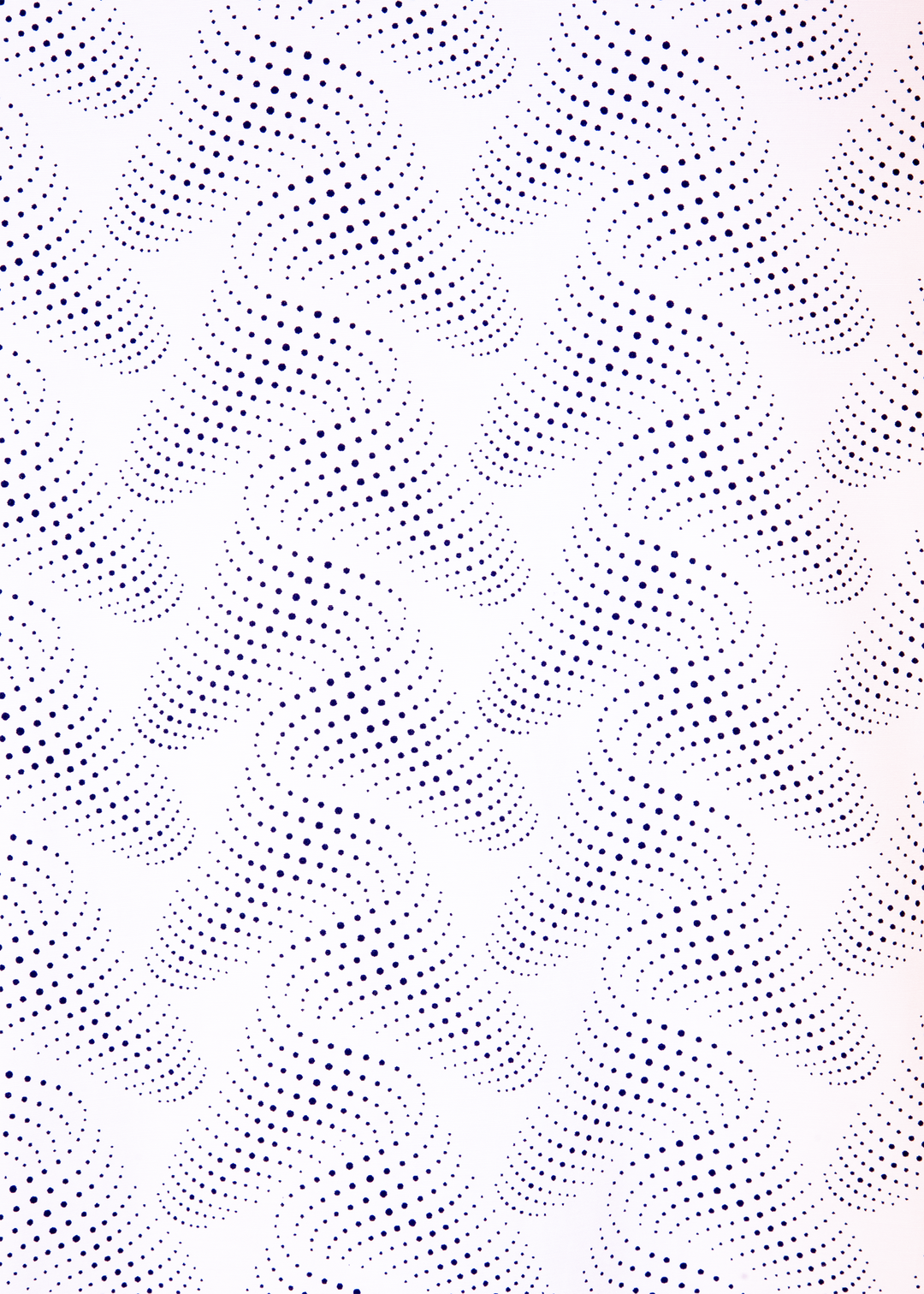 White Abstract Halftone Effect Dotted Wave Print Long Sleeve Dress Shirt