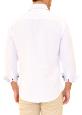 Men's White Button Up Long Sleeve Dress Shirt