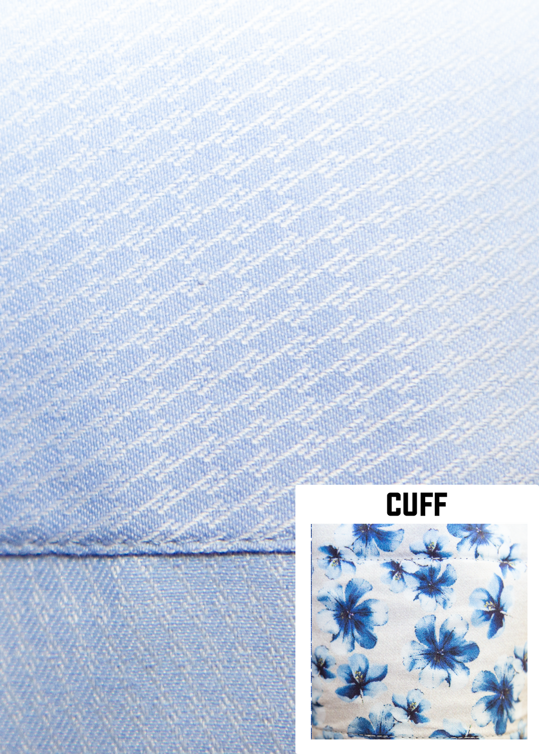 Microprint Texture Button Up Long Sleeve Dress Shirt Blue