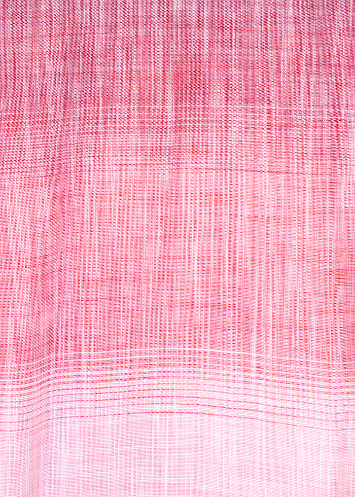 Red Gradient Linen Button Up Long Sleeve