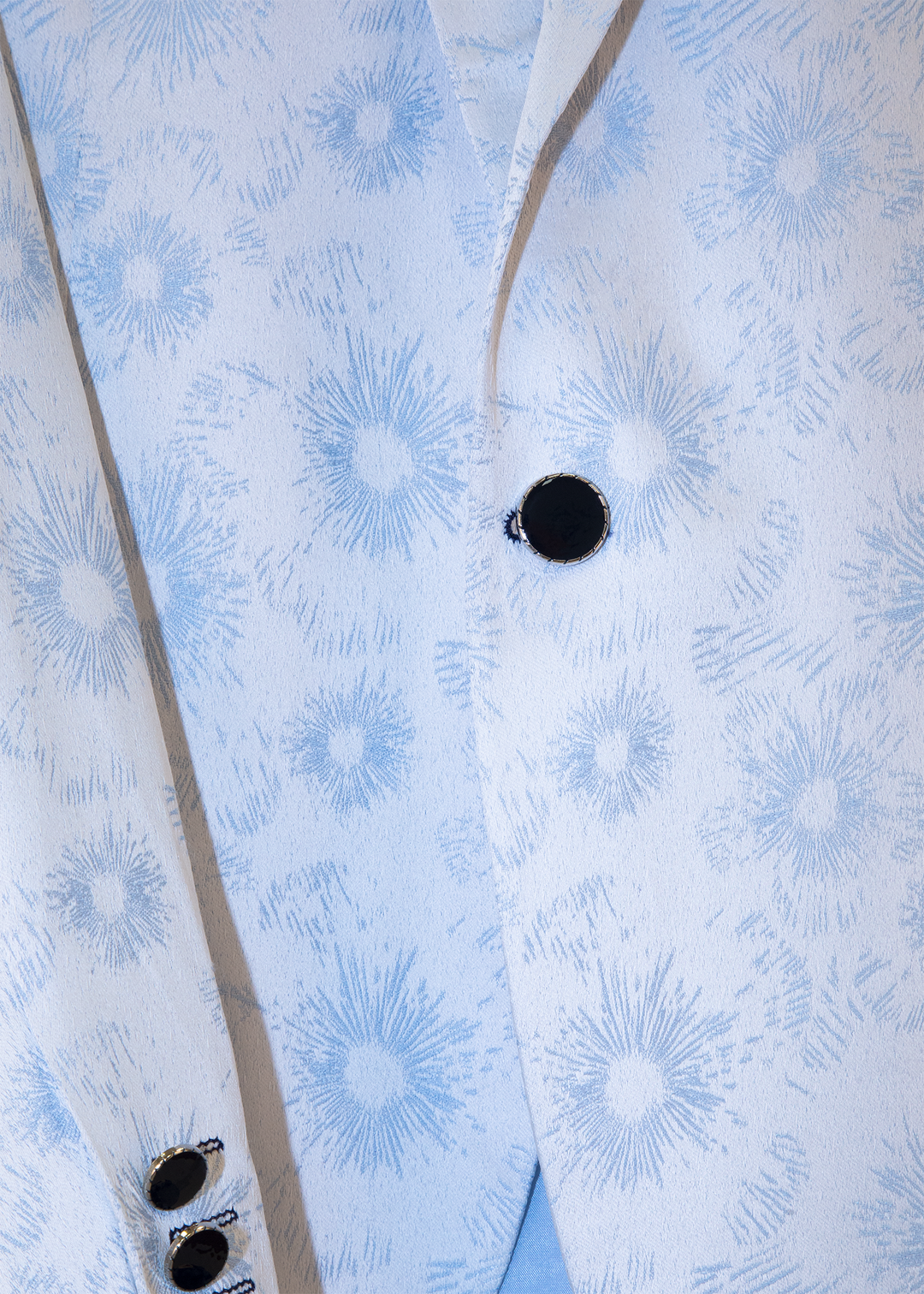 Fireworks Pattern Evening Blazer Blue