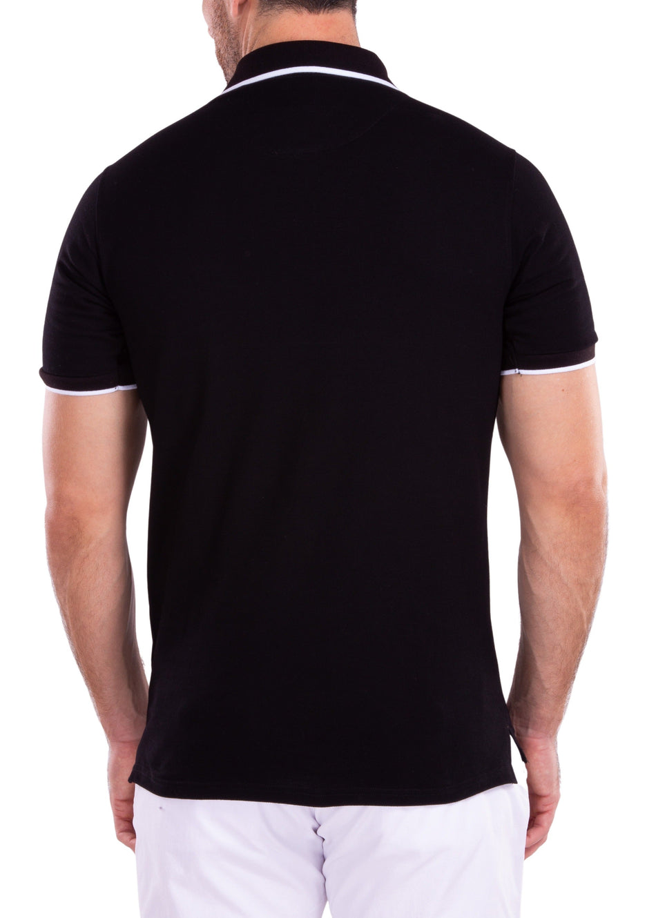 Men's Essentials Short Sleeve Polo Shirt Solid Black