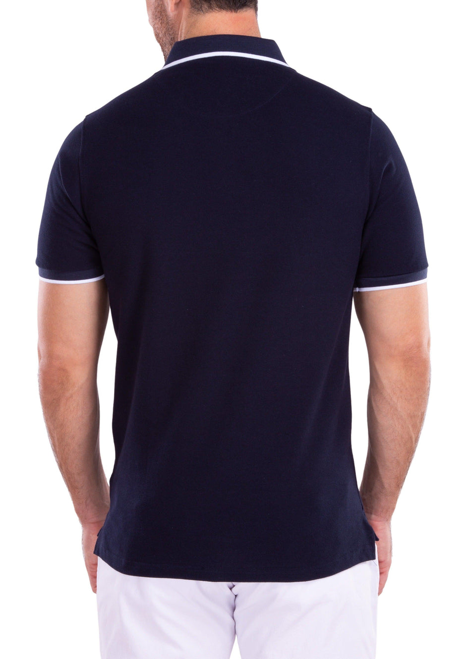 Men's Essentials Short Sleeve Polo Shirt Solid Navy