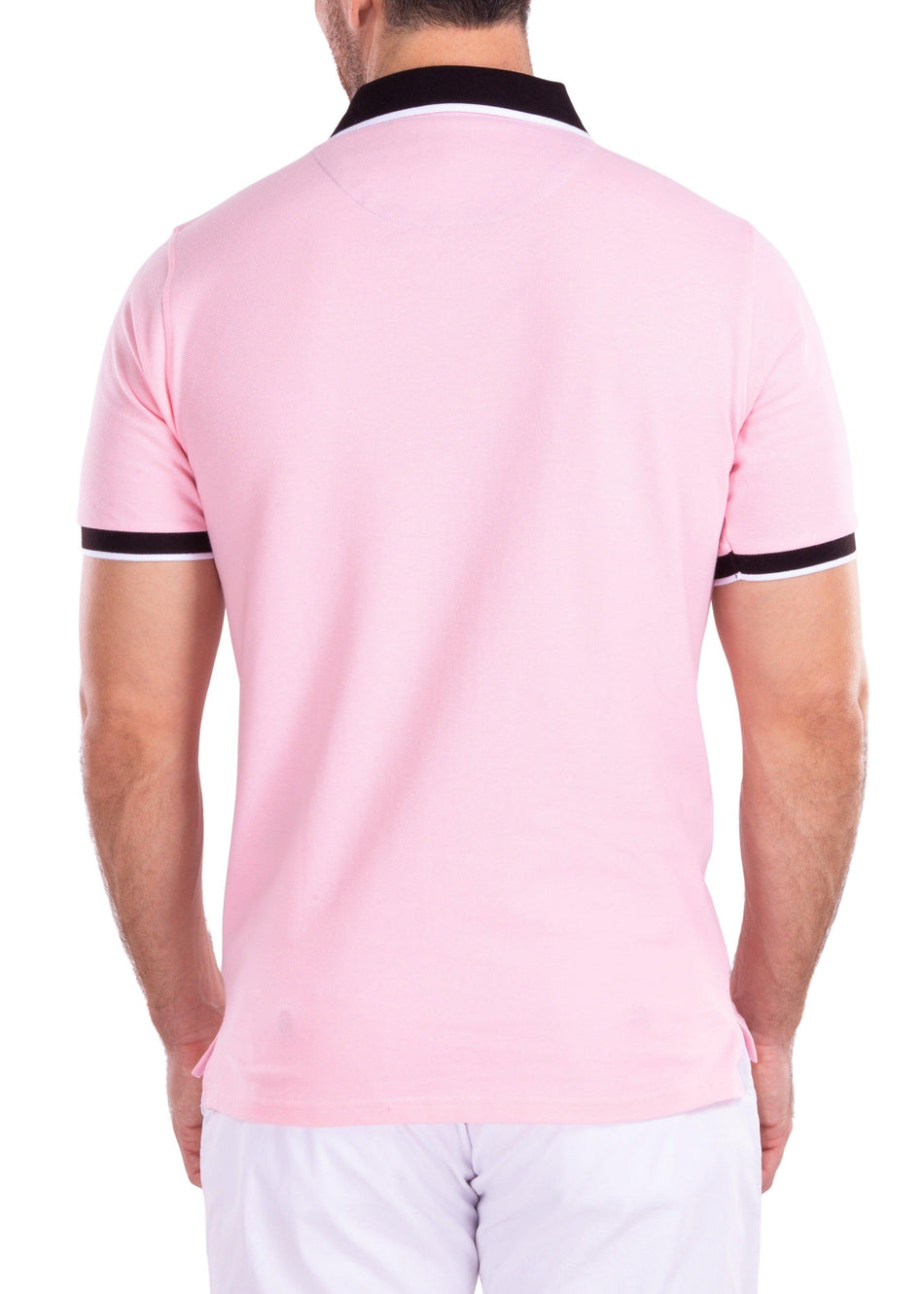 Men's Essentials Short Sleeve Polo Shirt Solid Pink