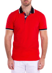 Men's Essentials Short Sleeve Polo Shirt Solid Red