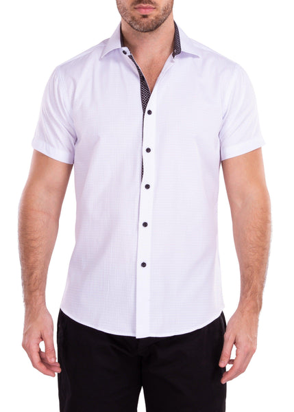 mens white windowpane dress shirt Mizzen + Main White/Navy Windowpane Dress Shirt  Taelor.Style