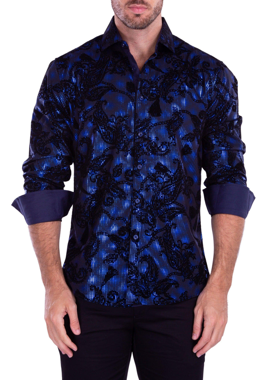 COS THE FEATHER-PRINT SILK SHIRT