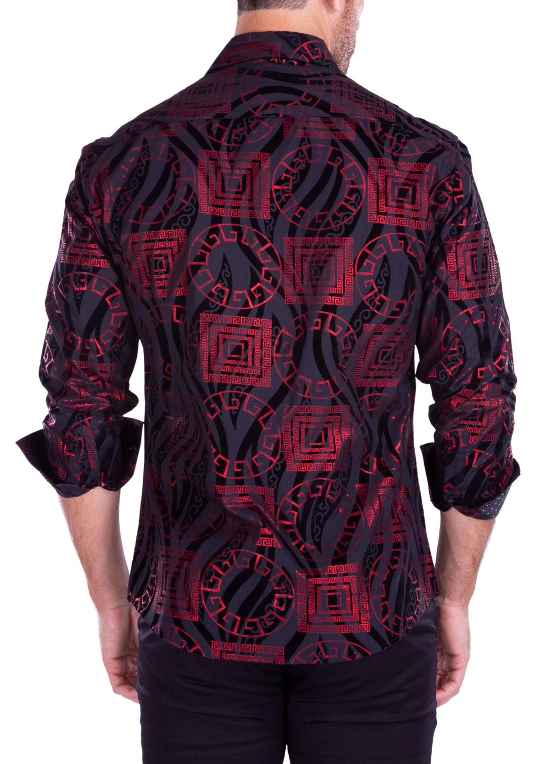 flame dress shirt Fai Embellished Flame Shirt L