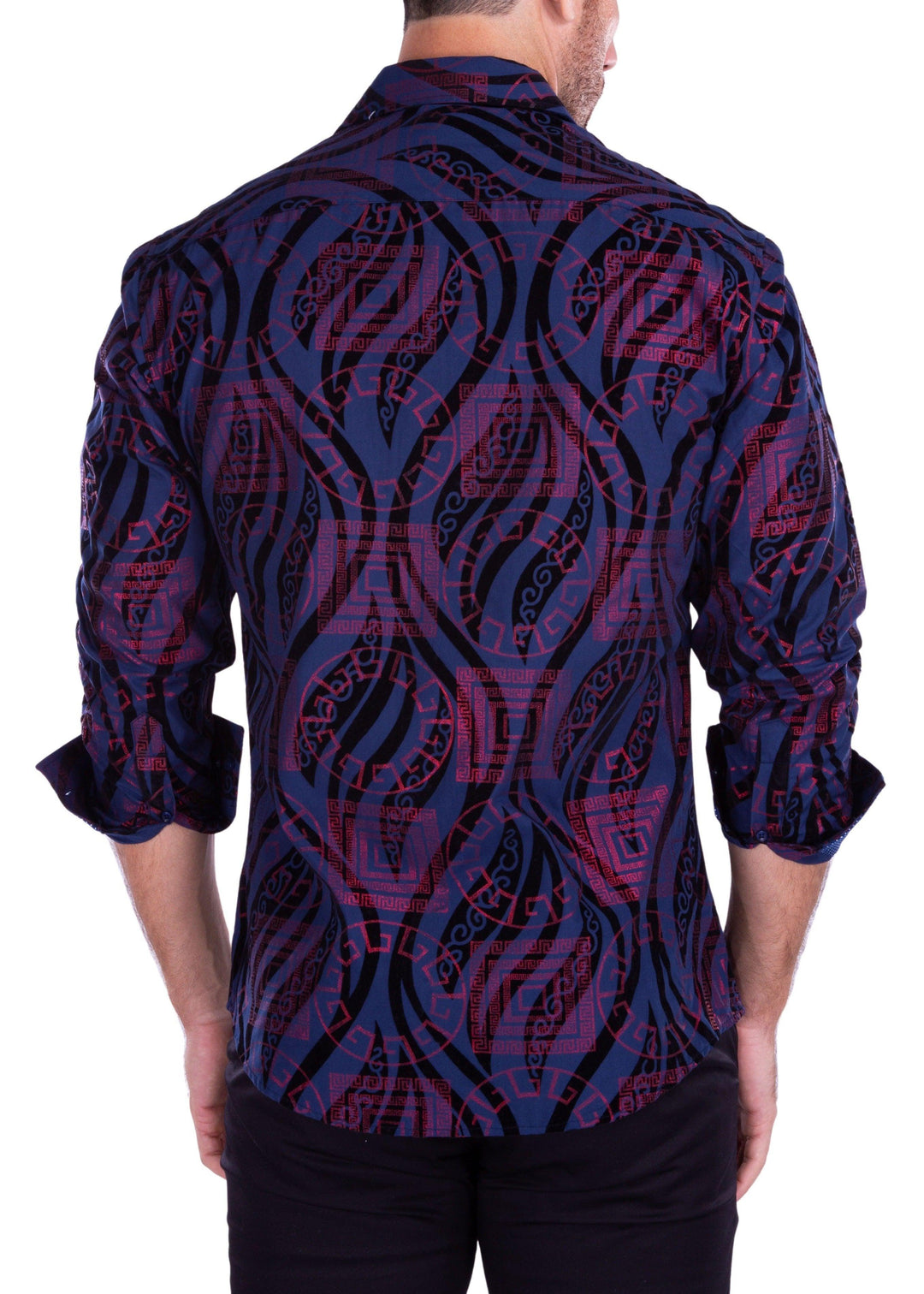 flame dress shirt Fai Embellished Flame Shirt L