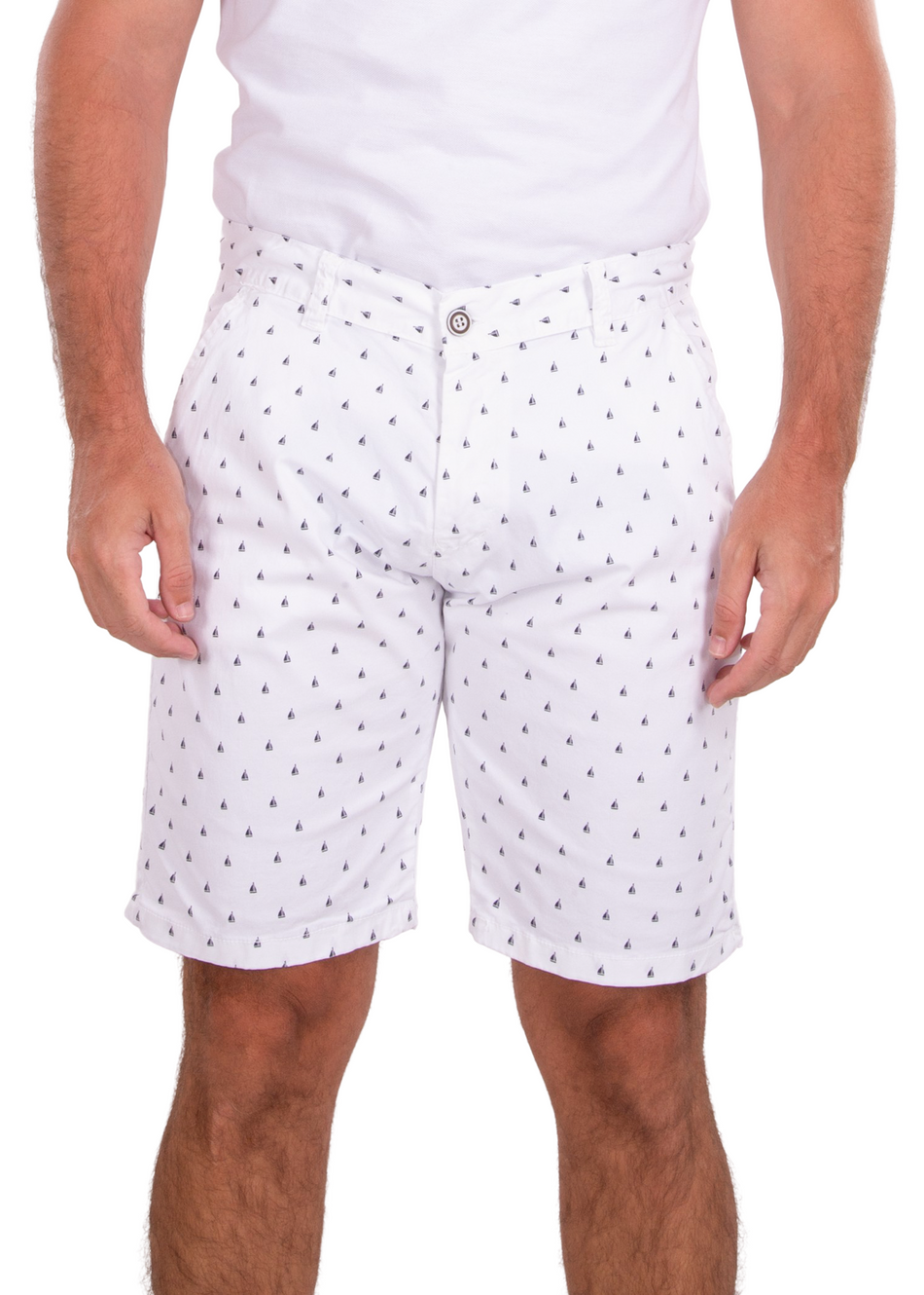 Sailboat Print Shorts White– BESPOKE MODA