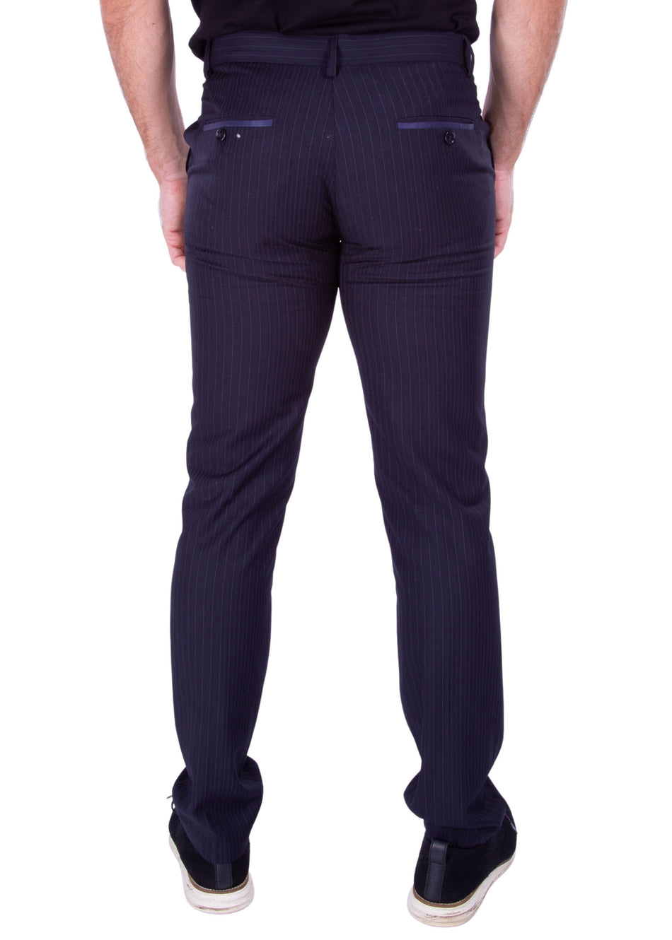 Men's Classic Fit Pinstripe Pants Navy