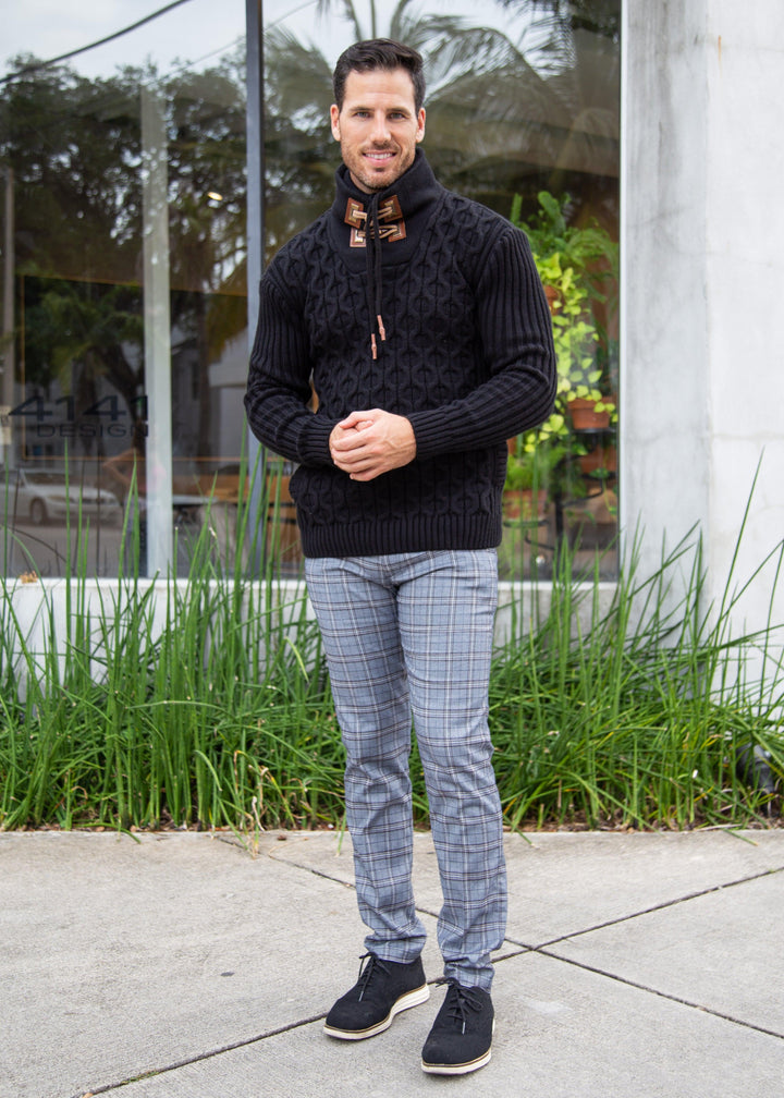 Men's Plaid Dress Pants Multi Grey – BESPOKE MODA