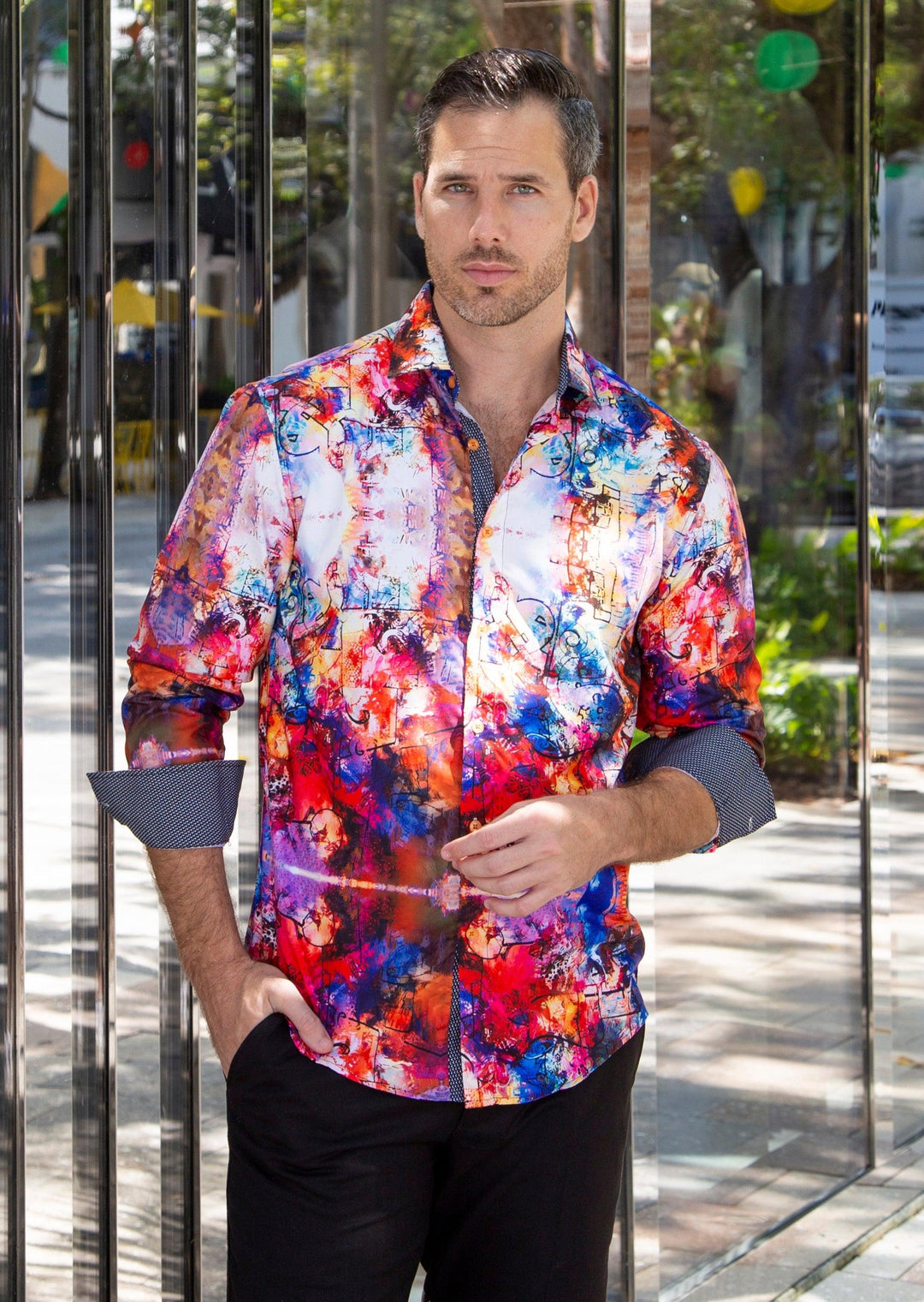 colorful dress shirts for men Men's Colorful Shirt