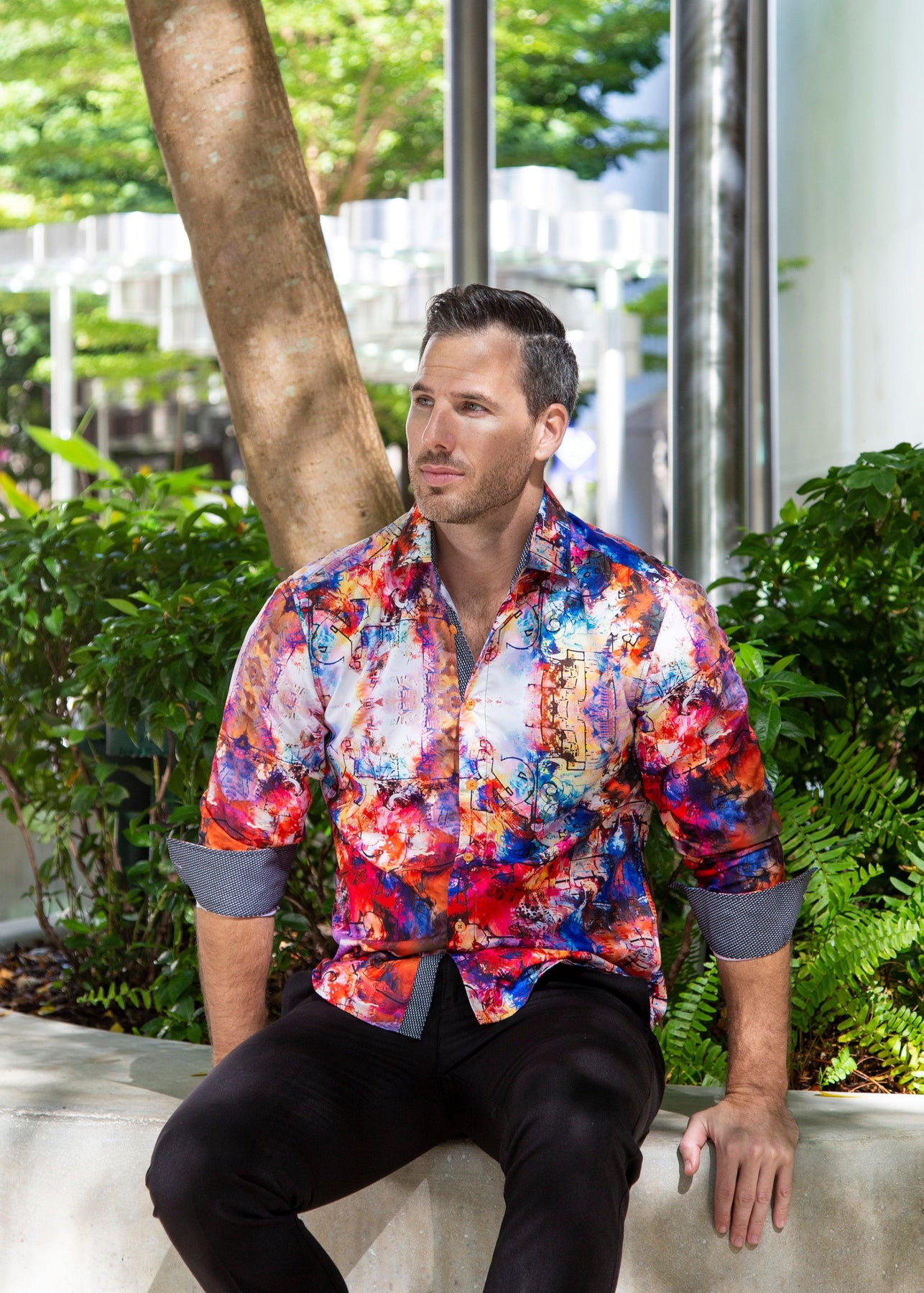 colorful dress shirt Amazon.com: Glow in Dark Splatter Neon (7) Men's Button Down Shirts Dress Shirts Long Sleeve V-Neck Work Office Blouses Tops : Clothing, Shoes & Jewelry