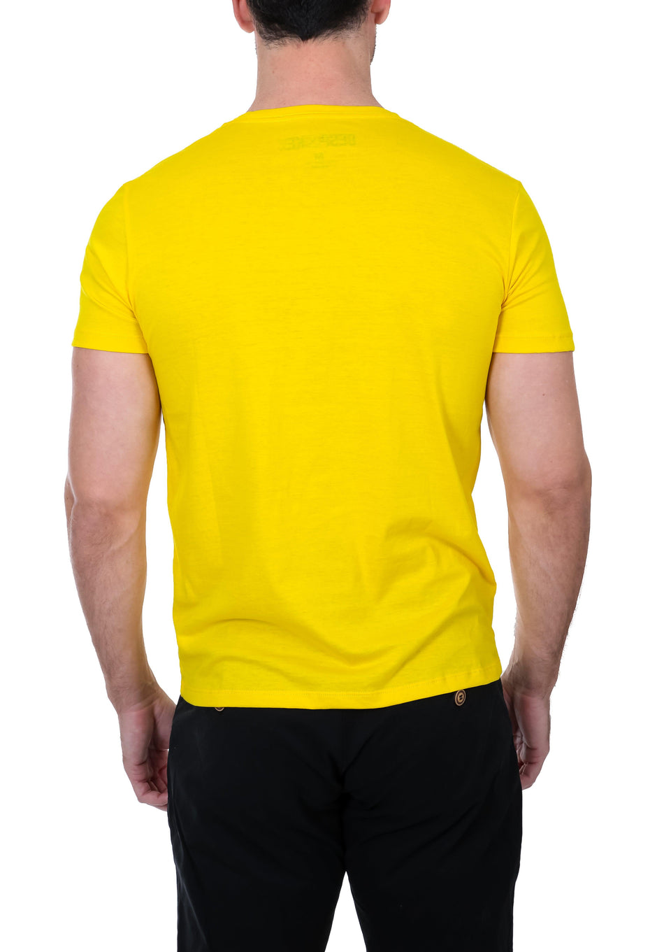 Men's Essentials Cotton V-Neck Solid Yellow