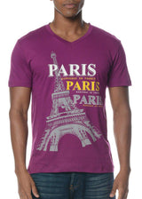 Eiffel Tower Purple Graphic Tee