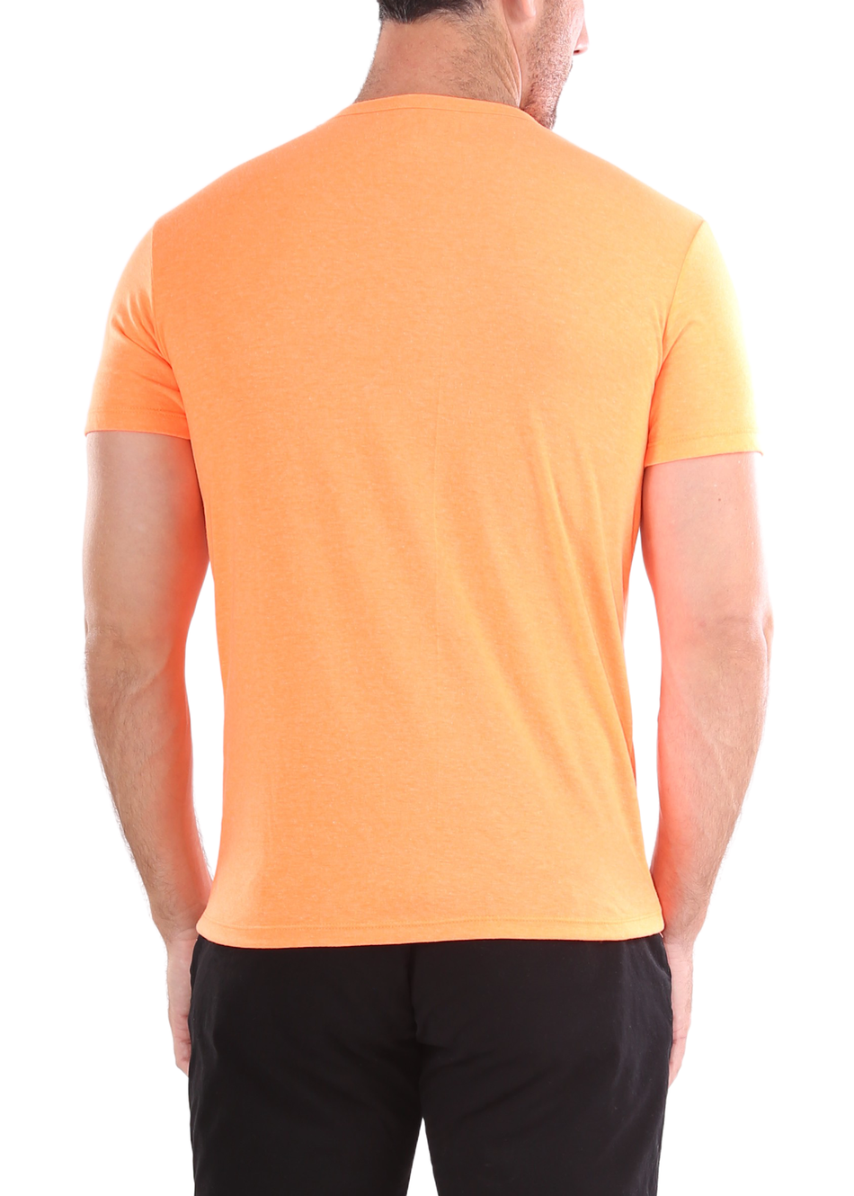 Men's Essentials Cotton Crew Neck Solid Orange