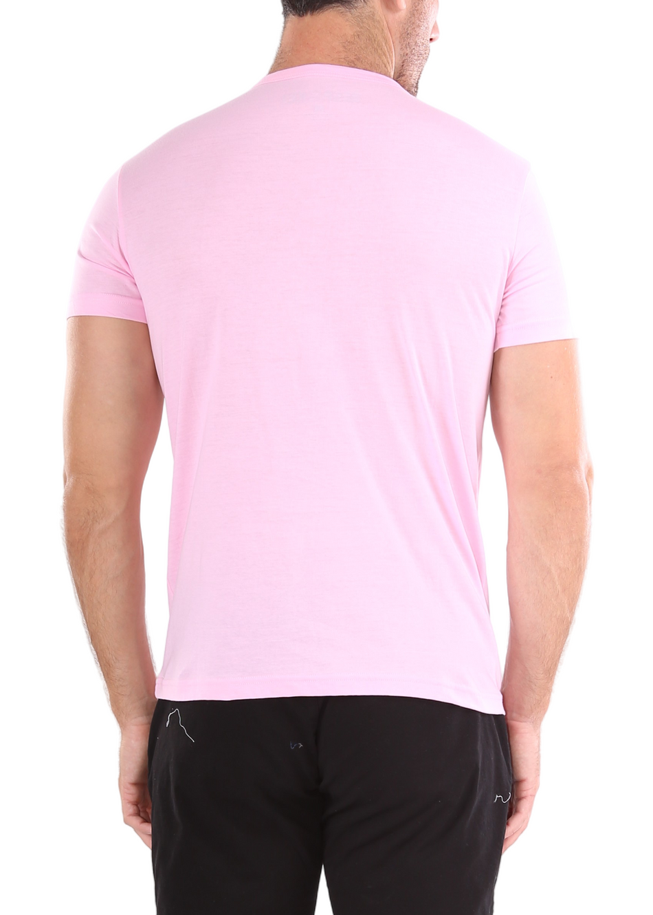 Men's Essentials Cotton Crew Neck Solid Pink