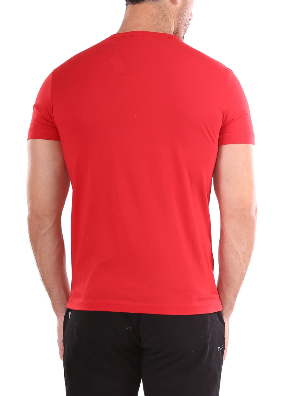 Men's Essentials Cotton Crew Neck Solid Red