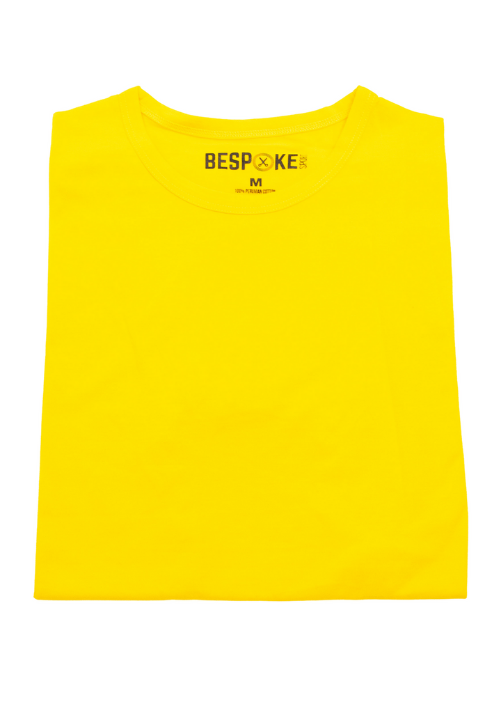 Men's Essentials Crew Neck Solid Yellow